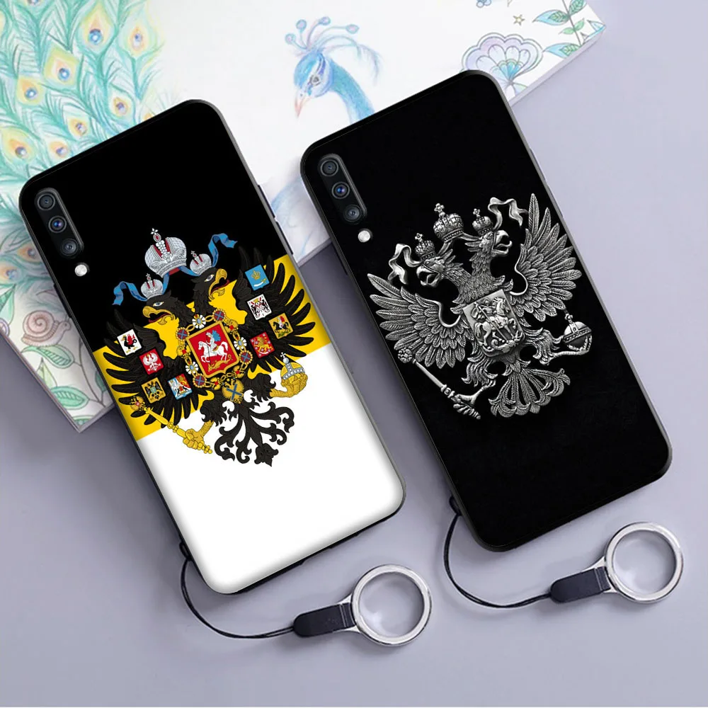 Герб России флаг Мягкий чехол для samsung Galaxy A5 A6 A7 A8 A9 плюс A10 A20 A30 A40 A50 A60 A70 M40 крышка