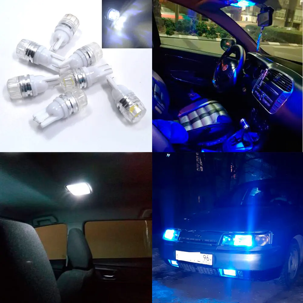T10 194 W5w Красный Белый Автомобильный Обратный светодиодный автоматический Клин
