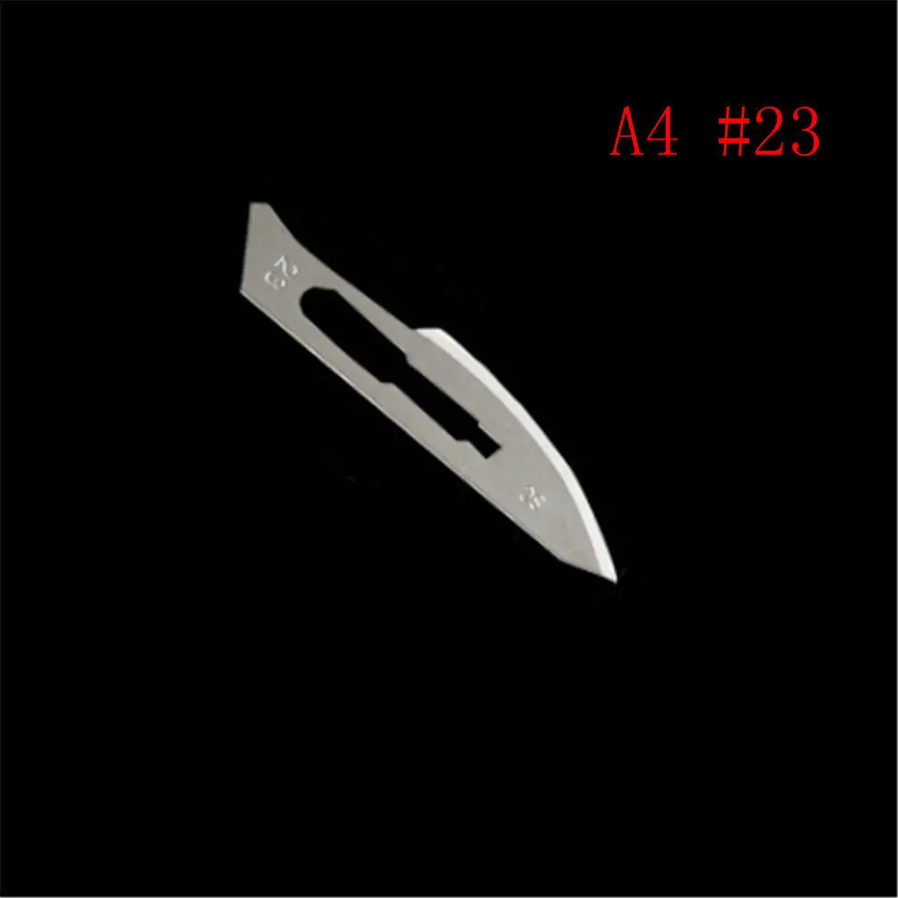 A4 10PCS Многоцелевое стерильное 10 шт 20#-24# углеродистая сталь хирургическое лезвие для скальпеля 4# ручка - Цвет: A4 10PCS