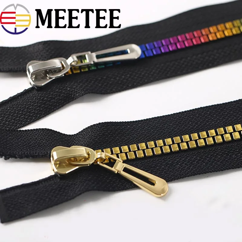 Meetee 80 см 8# Высококачественная резиновая застежка-молния с автоматическим замком на молнии для пуховиков Пальто DIY Швейные аксессуары для одежды