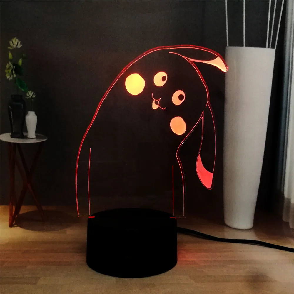 Мультфильм Пикачу 3D лампа Покемон го игра с красным светодиодом ребенок Ночник