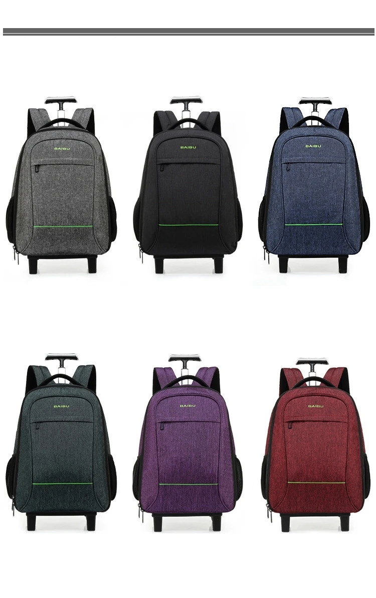Travel Rucksack Bag Wheeled Backpack For Men Cabin Luggage Trolley Bags With Wheels Business Carry On Rolling Luggage Suitcase