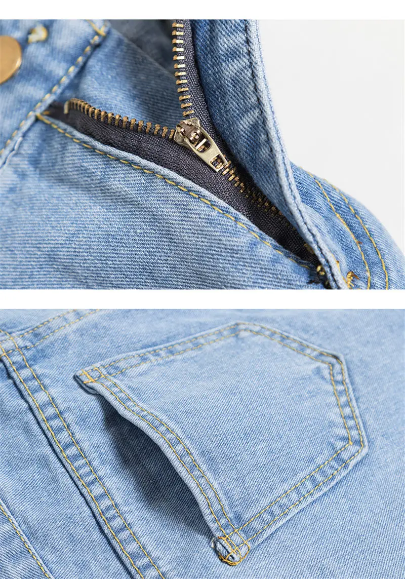 Корея модные женские туфли синий Повседневное рваные мини джинсовая юбка Лето