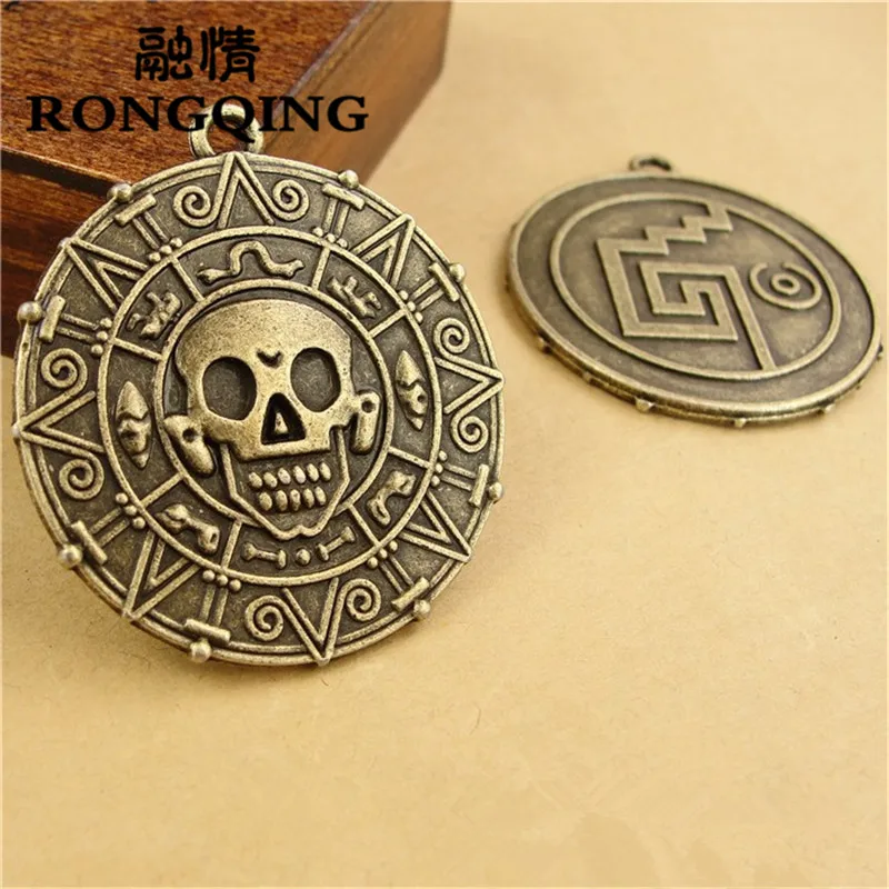 

RONGQING 40MM 20pcs/lot Caribbean pirate Pendants Necklaces Handmade Fashion Jewelry Charms DIY
