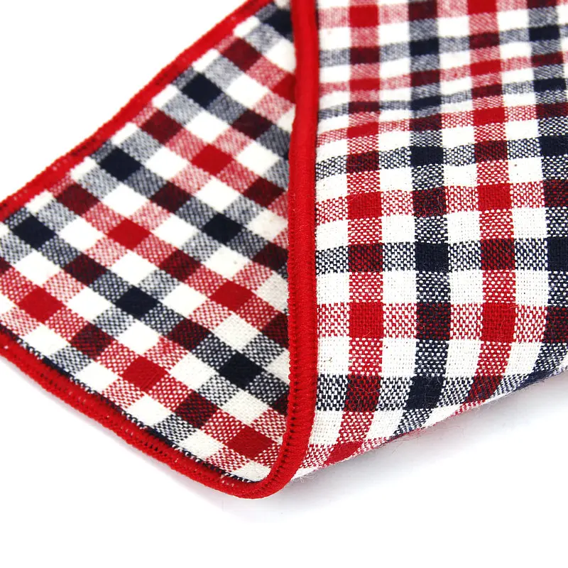 Мужской классический Карманный платок в клетку из 100% хлопка 25 х25 см|men handkerchief|fashion