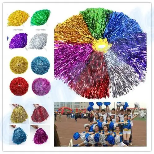 200pcs 50g Modish Cheer Dance Supplies Competition Cheerleading Pom Poms Flower Ball Lighting Up Party Cheering Fancy Pom Poms