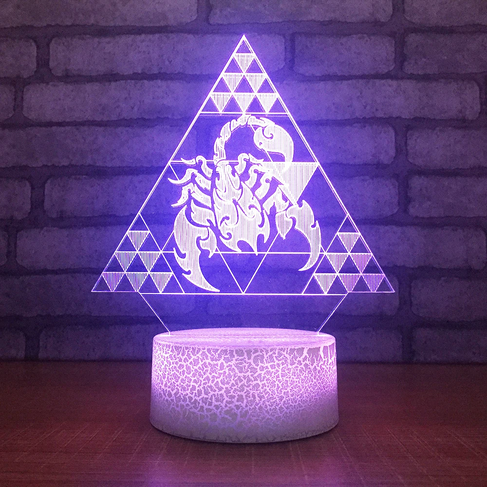 Настольная лампа объемный светодиодный светильник в шахматную клетку с