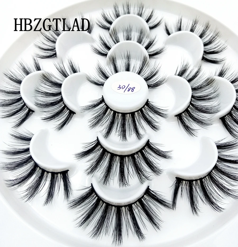 Hbzgtlad новые 1/7 пар искусственный 5D норки ресницы натуральные длинные накладные ресницы драматический объем Накладные ресницы макияж удлинение ресниц