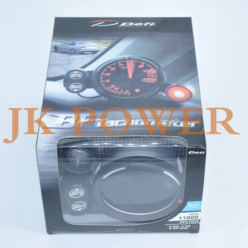 Тахометр JK 80 мм DEFI шаговый двигатель BF Style RPM автоматический датчик синий
