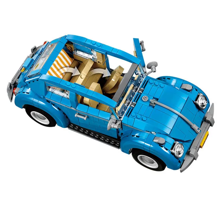 Создатель города Beetle Cooper MK VII T1 Camper Van Technic, строительные блоки, наборы, кирпичные модели, детские игрушки, детские классические друзья