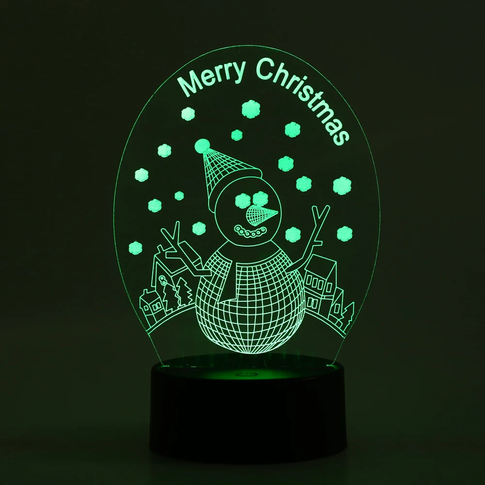 Рождественский подарок серии рождественские украшения для дома 3D лампа