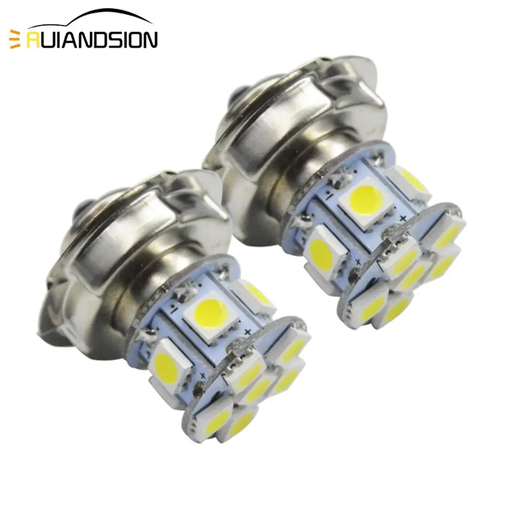 2x2W 6V 12V 360LM P26S светодиодный 12 smd светильник на голову мотоцикла лампы 5050 мотоцикл