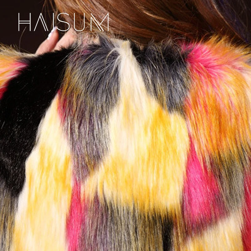 Женский жилет из искусственного меха зимний теплый короткий смешанных цветов с