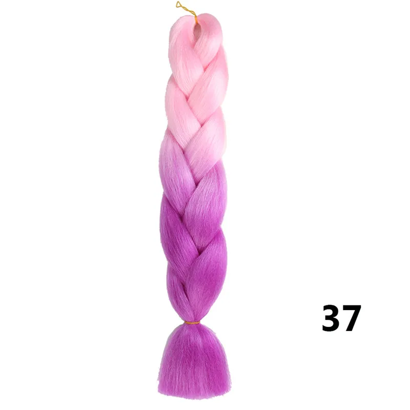 T1B/30 Sambraid jumbo косы ombre канекалон 24 inch плетение волос для вязания канекалон крючком косы синтетических крючком волос 100g - Цвет: T1B/30