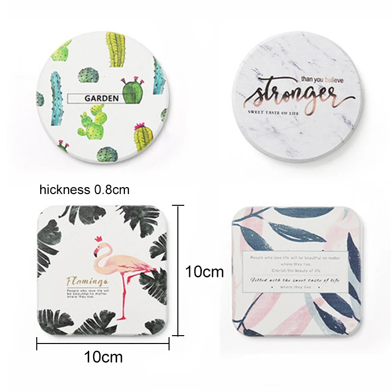 Heat Resistant Coffee Cup Mats Non-slip Mug Drink Pads for Dining European Style Decoration Accessories Round Table | Дом и сад