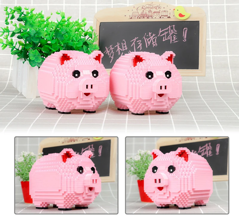 Копилка для свиньи розовая копилка денег 3D модель 16117 шт. DIY алмазные мини