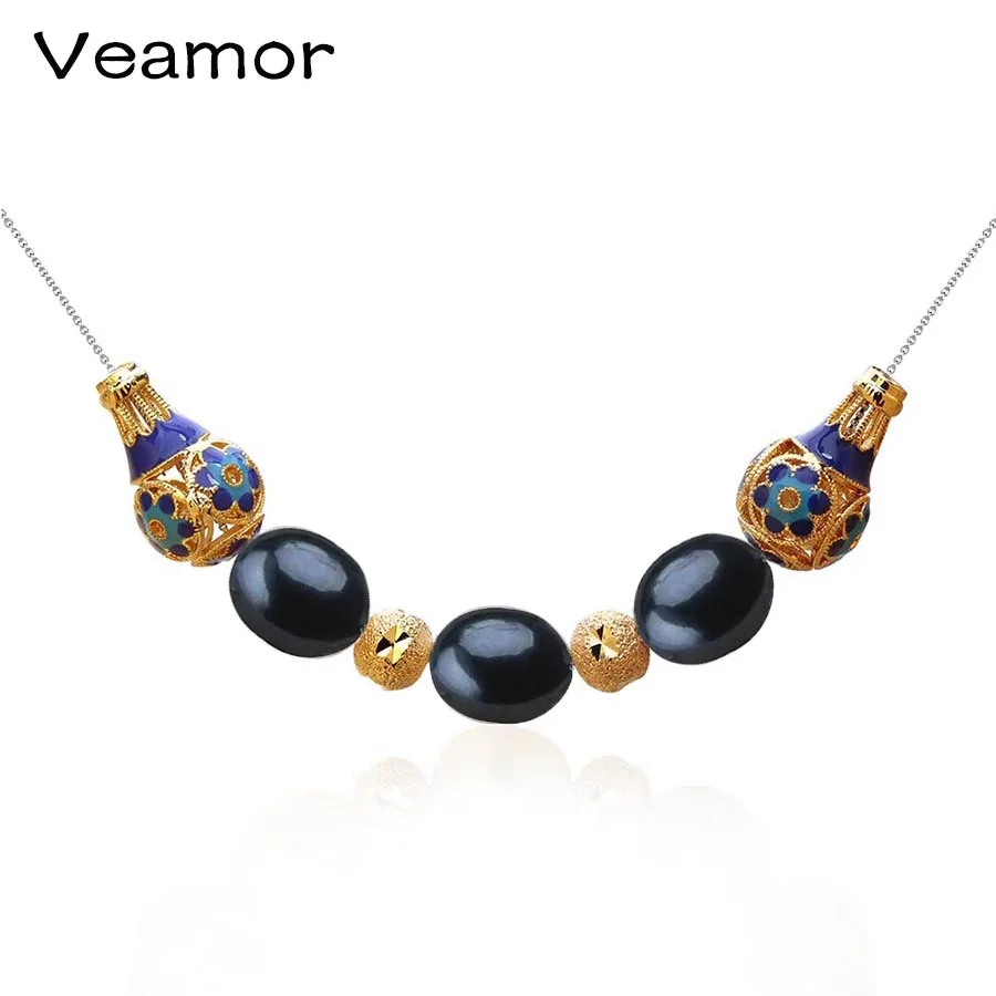 VEAMOR новые красивые аксессуары три жемчуга Подвески с шармами ожерелья AAAA