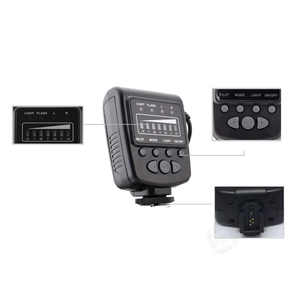 Кольцевая макро-вспышка Meike FC-100 на объектив для цифровых камер Sony. 32 светодиода(комплект включает 8 кольцевых переходников