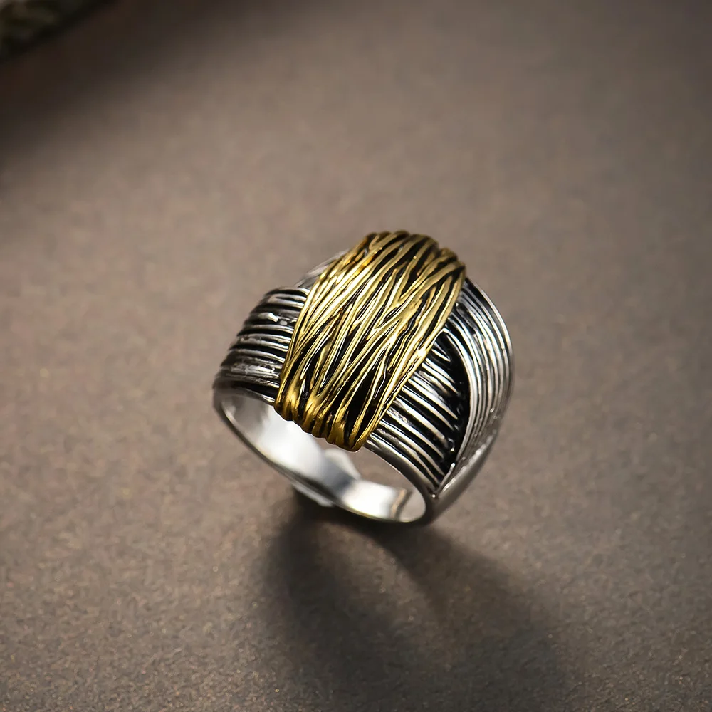 Viennois Gun Color Geometric Finger Rings For women Gold Cocktail Ring Party Fashion Jewelry | Украшения и аксессуары