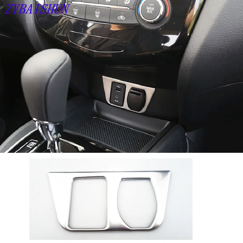 Зажигалка Панель рамка накладка AUX USB крышка стикер T32 для Nissan X trail Rogue 2014 2017 Qashqai