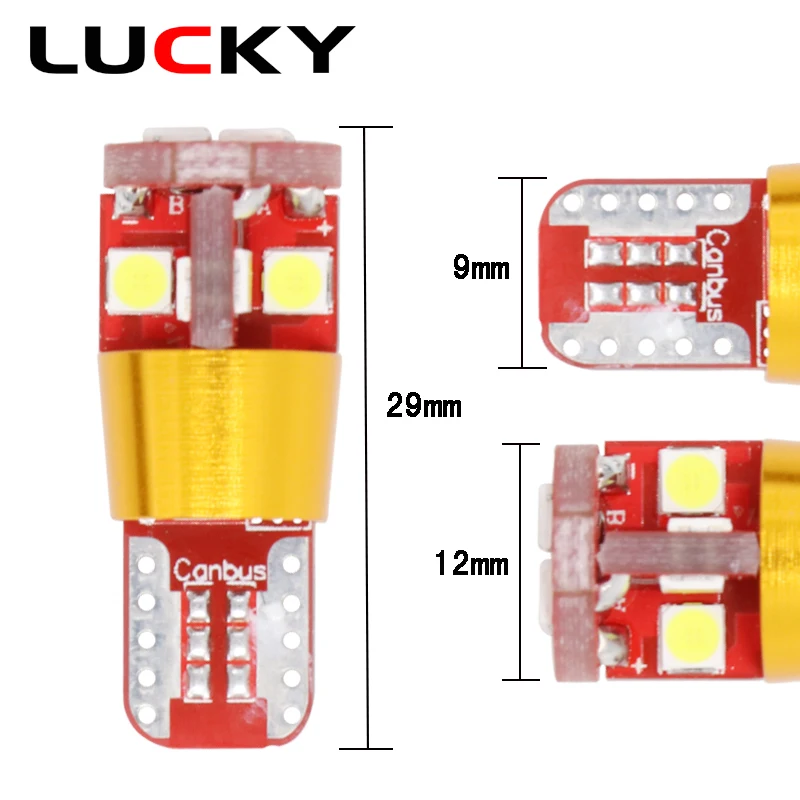 Новинка 2 x T10 Светодиодные лампы 168 194 W5W 12 SMD 3030 CANBUS без ошибок Авто оформление - Фото №1