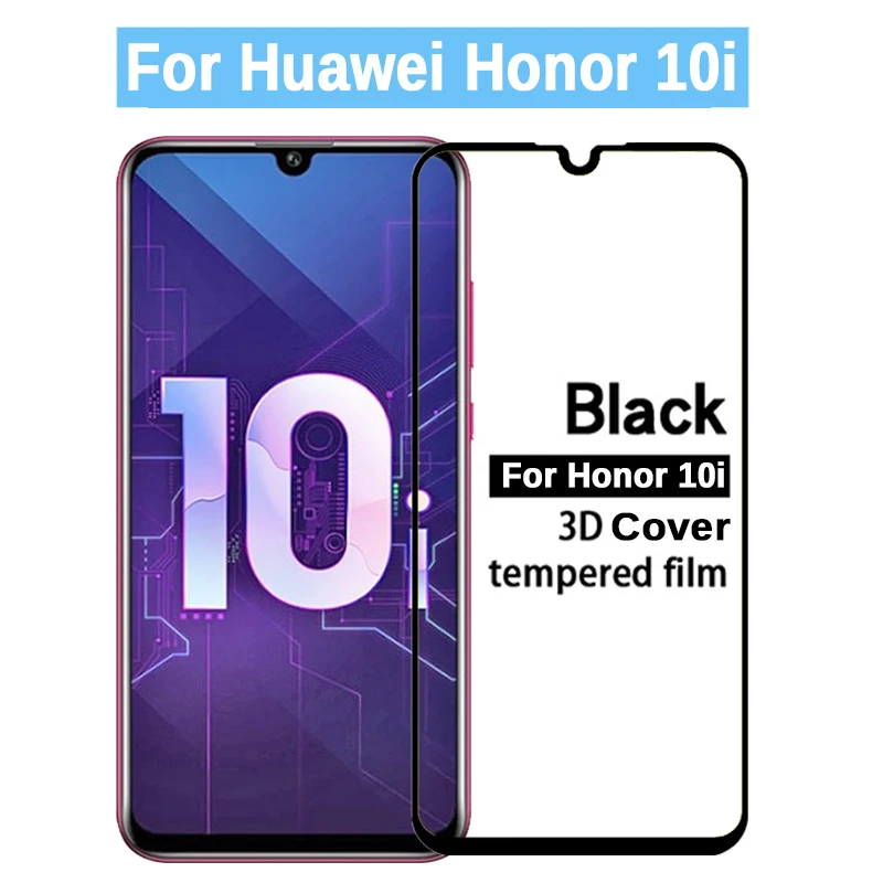 Защитное стекло для Huawei Honor 10i закаленное полное покрытие Защитная пленка экрана