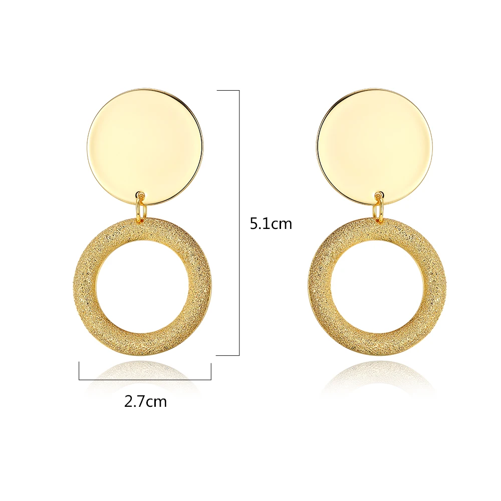 От Viennois покрытие из корейский стиль круг серьги для женщин популярные