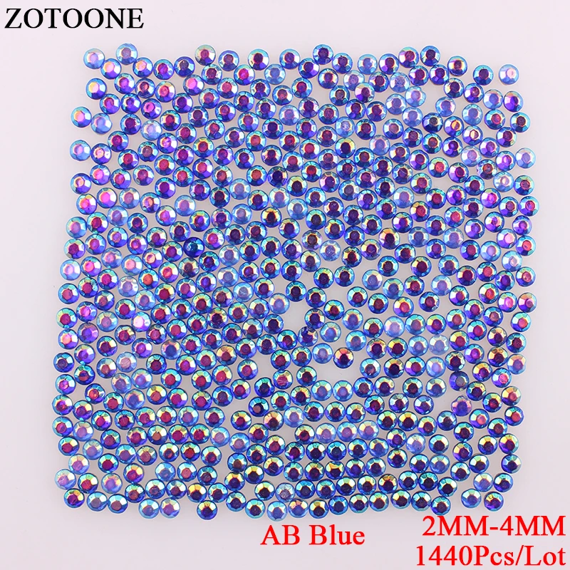 ZOTOONE ABBlue Hotfix Flatback Rhinestones Strass Nail Art Applique Iron On For Clothing Transfer Designs Decoration | Дом и сад
