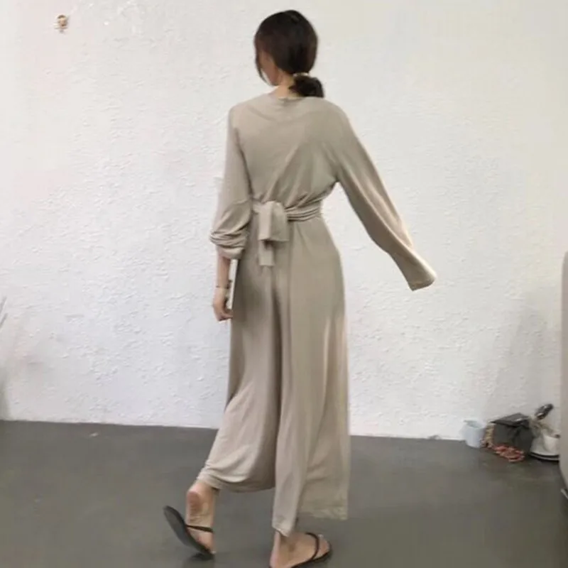 TWOTWINSTYLE элегантный Для женщин комбинезон тонкий Узелок Высокая талия Осенние