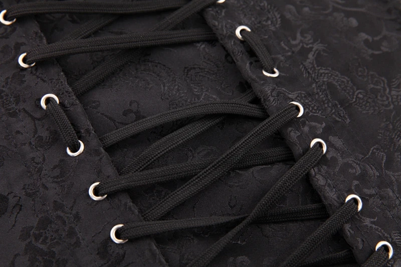 Корсет на шнуровке с двойной пряжкой со стальными косточками Модный в стиле