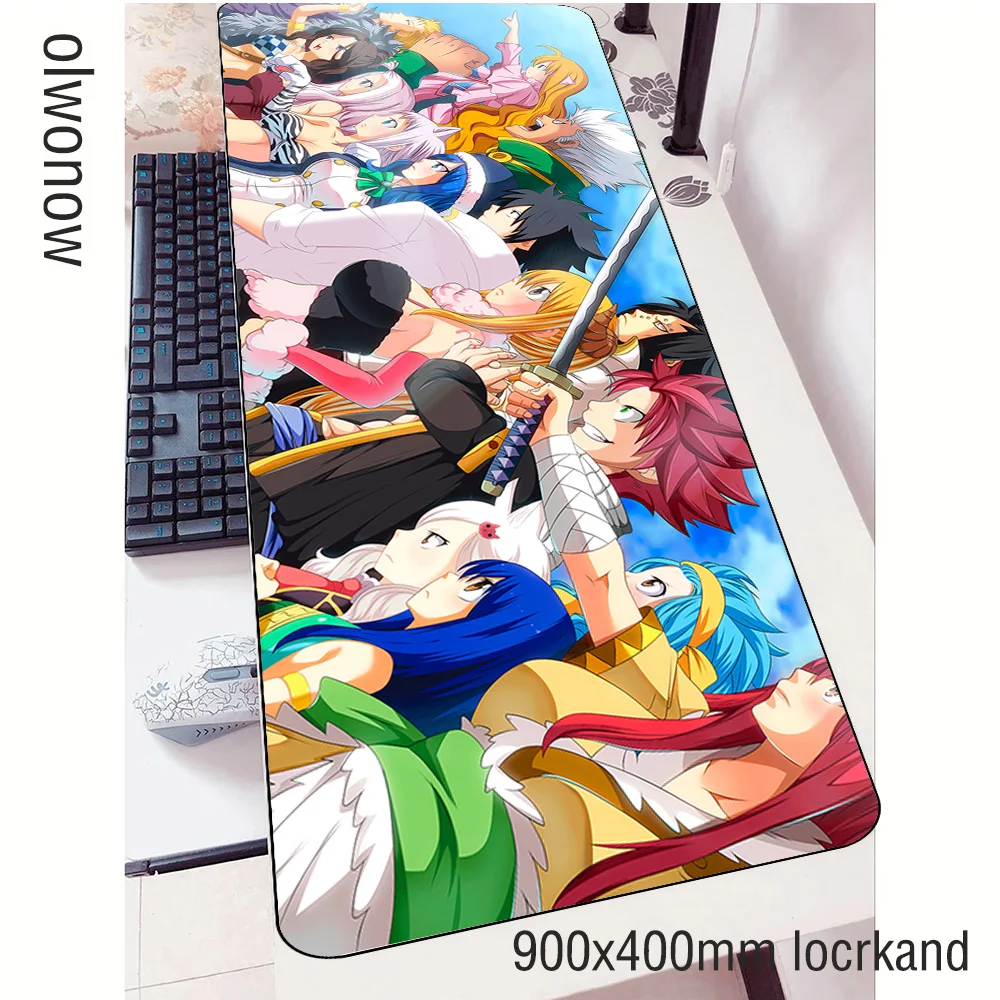 fairy tail mouse pad gamer Customized 90x40cm notbook mat gaming mousepad Personality PC desk padmouse mats | Компьютеры и офис