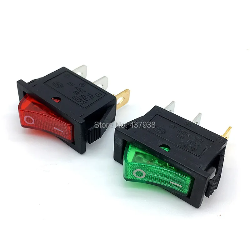 5 шт. KCD3 клавишный переключатель ВКЛ ВЫКЛ 2 Позиции 3 контактное электрическое