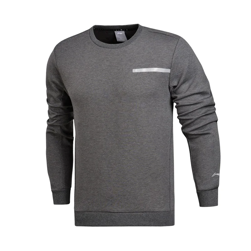 Li Ning мужской тренировочный свитер 70% хлопок 30% полиэстер комфортный обычный крой