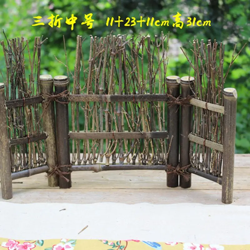 Бамбуковый тканый бамбуковый забор с нулевым экраном маленькое украшение для
