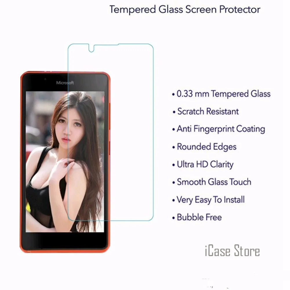 Твердое закаленное стекло 9H для microsoft Nokia Lumia 540 и двойная SIM защита экрана