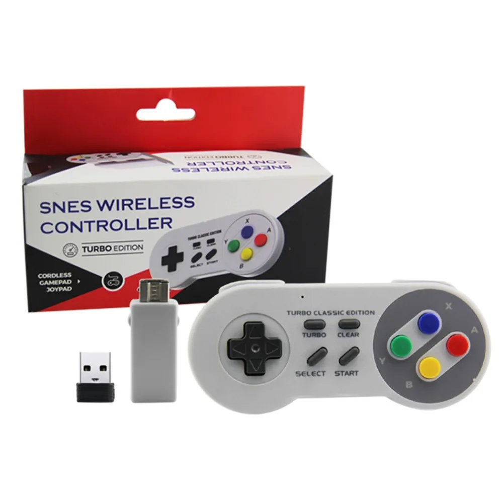 Горячая продажа мини SNES 2 4G беспроводной контроллер классический супер хост