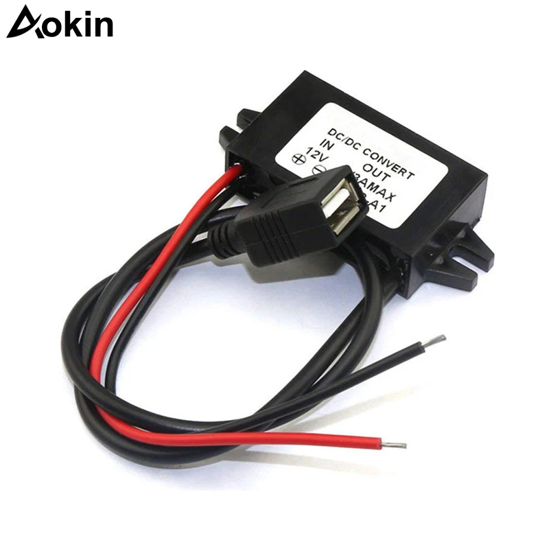 Преобразователь питания с понижающим разъемом типа А макс. USB 3 а/15 Вт выходной