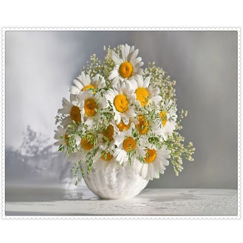 

3D Little Daisy 60x75cm Diamond Embroidery Diy Diamond Square Drill Rhinestone Pasted Crafts Needlework Home Decoration