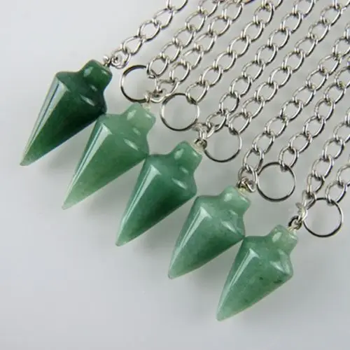 (5 шт./лот) оптовая продажа натуральный зеленый авантюрин кулон из бисера