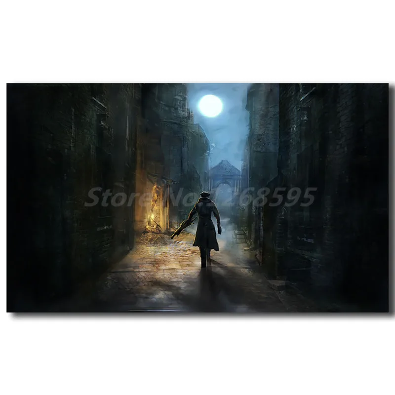 Bloodborne Game Hunter Wallpaper Canvas Painting Print Tableau Living Room Home Decor Modern Wall Art Oil Poster | Дом и сад