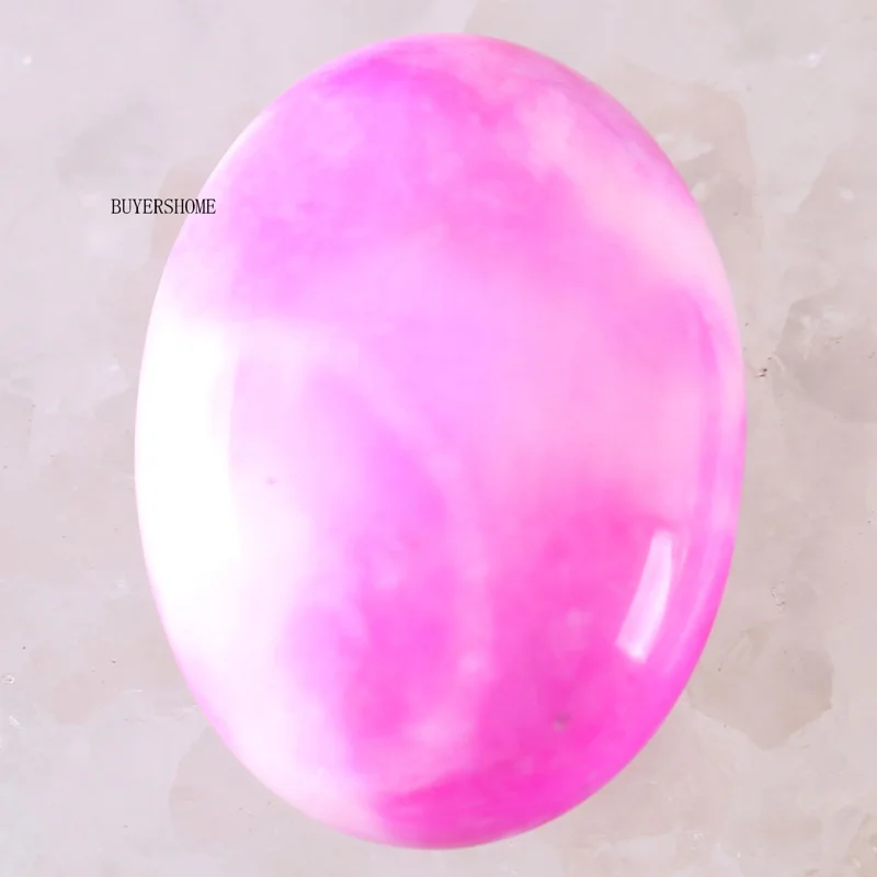 Pink Jade 1 шт. 22x30 мм Овальный Кабошон из натурального камня для изготовления ожерелья, браслетов, сережек для женщин и мужчин, с кристаллами лаписа, родонита - Цвет: Pink Jade