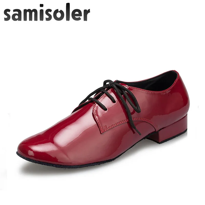 Samisoler R/мужские черные кожаные туфли для бальных танцев; туфли на плоской подошве; современные танцевальные туфли; вечерние туфли для танго; свадебные туфли на квадратном каблуке