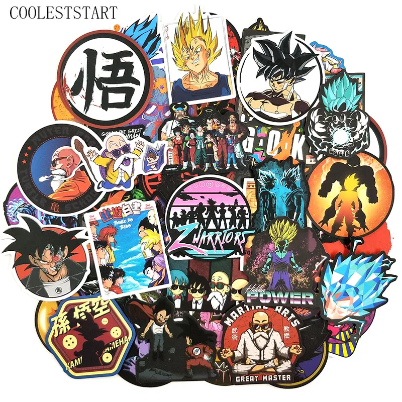 50 шт./компл. Dragon Ball Сон Гоку наклейки для скейтборда мотоцикл багаж водонепроницаемые наклейки ноутбук Pegatinas аниме Sickers