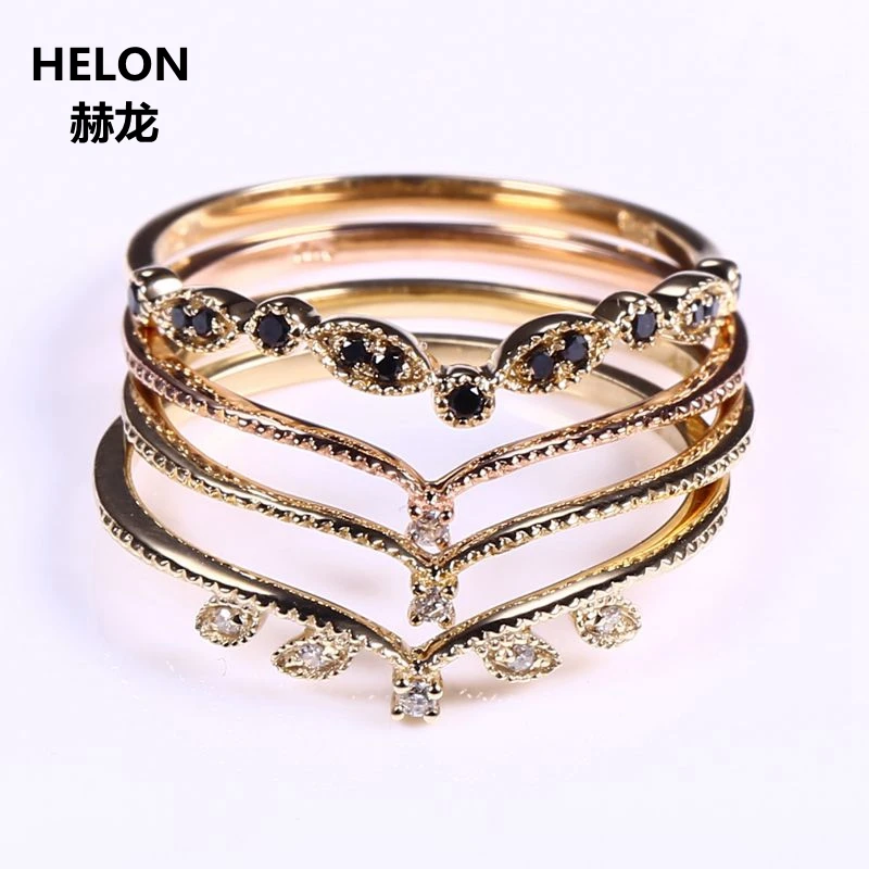 Женское кольцо с бриллиантами розовое золото 14 к вечерние Обручальные кольца на