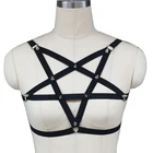 Рождественская одежда, женский бюстгальтер-клетка, боди-бандаж, портупея, готический, сделанный на заказ, Лига, экзотический кроп-топ, harnes