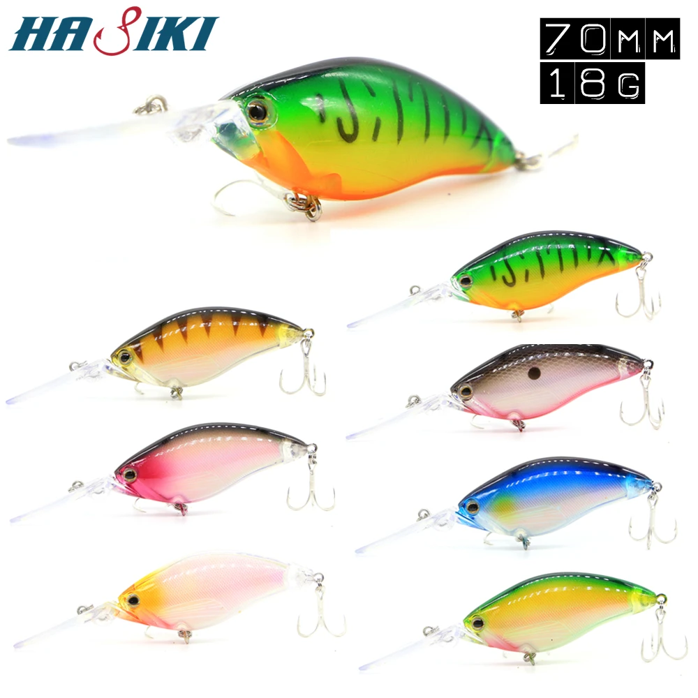Hesiki Crankbait рыболовные приманки 70 мм 18 г жесткая наживка с длинным языком Кривошип