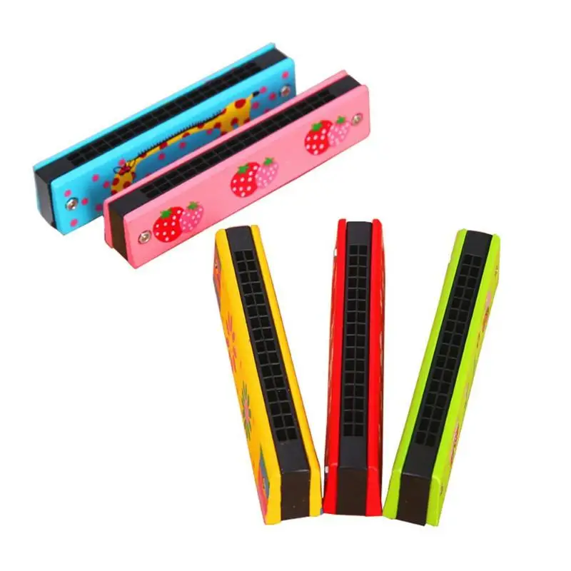 Цветная деревянная гармоника для детей музыкальные инструменты игрушки