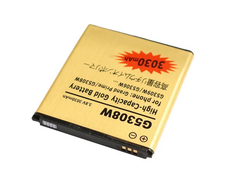30 шт./лот 3030 мАч батарея золотого цвета для samsung Galaxy Grand Prime G530F G531F G530H G5308W J5 (2015) J500F On5