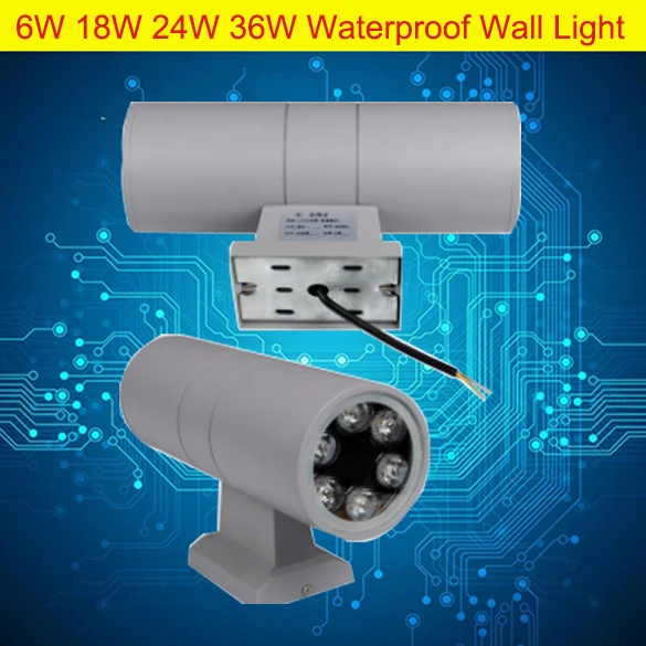 Новейший алюминиевый корпус Aolly 110lm/w 6W* 1 Bridgelux чип 36W AC85-265V камень настенный светильник ing 12W светодиодный водонепроницаемый открытый настенный светильник