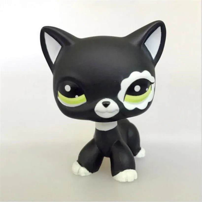 LPS Kawaii аниме Pet Shop ПВХ животных черный короткошерстая кошка Kitty #33 домашних Кукла